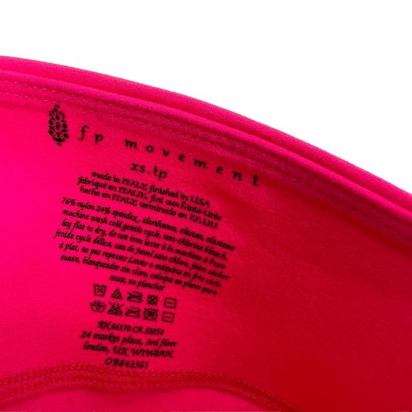 Free People Self-Hem Ecology Legging Tropical Pink Legging Size XS/S NWOT - Picture 10 of 10